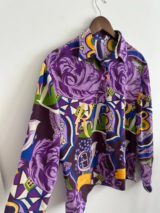 Camisa Vintage Estampada Talla M