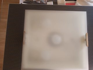 Lámpara de techo cristal y metal