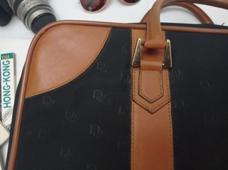 Maleta Dior Trotter lona y cuero