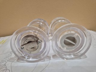 Salero y pimentero transparente