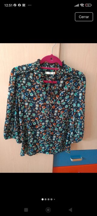 Blusa Mango Estampada Talla S