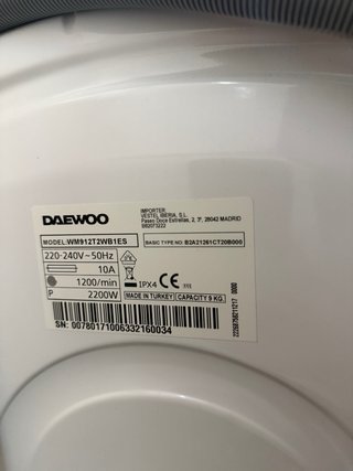 Lavadora Daewoo para reparar