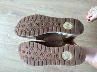Zapatillas Michael Kors Marrones y Doradas