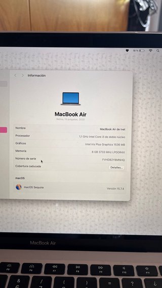 MacBook Air M13 Plata 2020