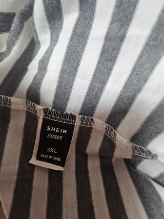 Vestido largo de rayas Shein Curve 3XL