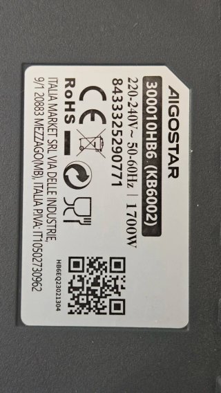Freidora de Aire Aigostar 1700W