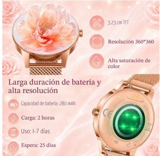 Smartwatch Mujer Dorado