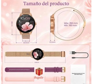 Smartwatch Mujer Dorado