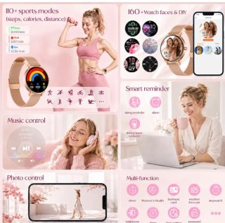 Smartwatch Mujer Dorado