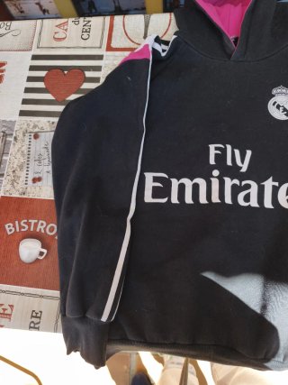Sudadera Real Madrid Negra y Rosa