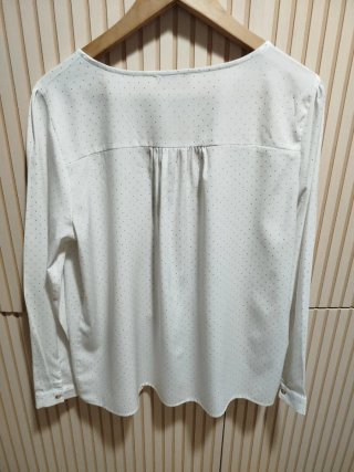 Blusa Milano Blanca Lunares Dorados Talla XL