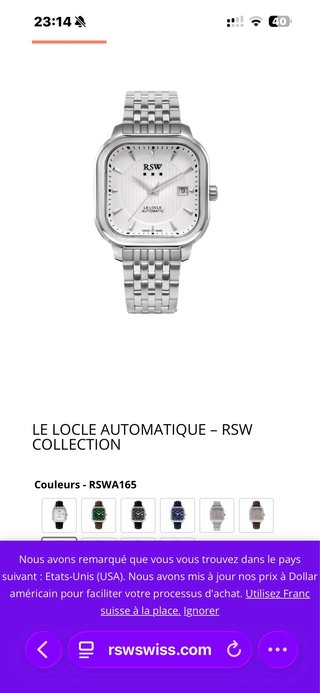 Reloj RSW Plata y Blanco