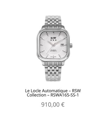 Reloj RSW Plata y Blanco