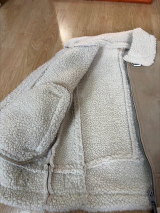 Chaqueta aviador efecto ante con borreguito