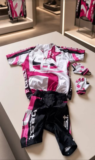 Conjunto Ciclismo Niña Maillot, Culotte y guantes