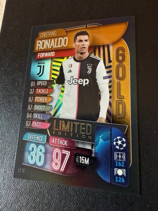 Carta Cristiano Ronaldo Gold Limited Edition