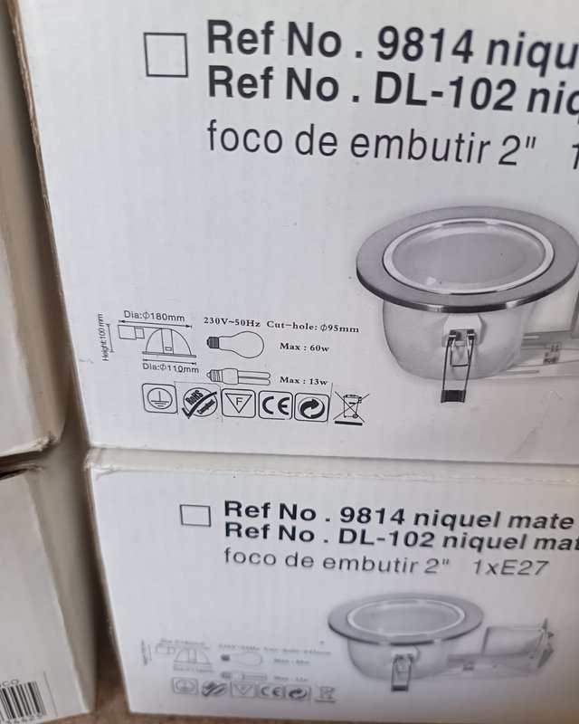 Lote 4 Focos Empotrables Techo Sylvania 9W