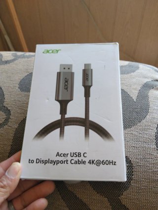 Cable Acer USB C a Displayport 4K@60Hz