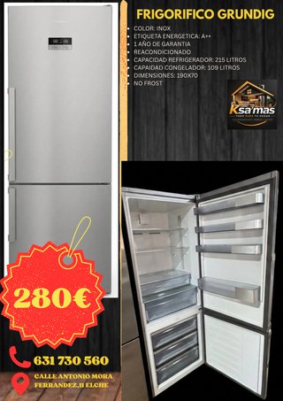 Frigorífico Grundig Inox 280€