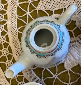 Juego de té chino vintage de porcelana