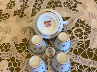 Juego de té chino vintage de porcelana