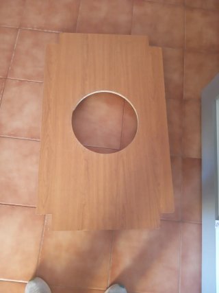 Tapadera mesa camilla madera.