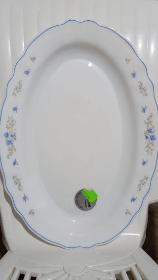 Plato Ovalado Arcopal Romántico Vintage 40 cm
