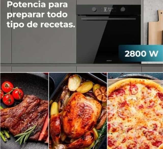 Horno cecotec bolero hexa p526000 glass black A