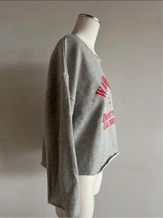 Sweatshirt Zara Cinza/Vermelho Tam. 36