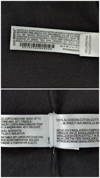 Chaqueta bolero negra manga corta algodón Zara S/M