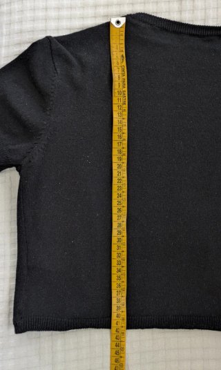 Chaqueta bolero negra manga corta algodón Zara S/M