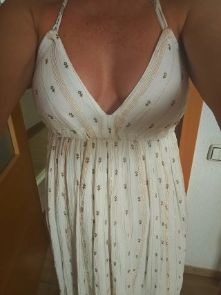 Vestido largo estilo ibicenco bohemio.