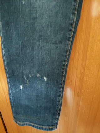 Jeans Uomo Gamba Dritta Blu