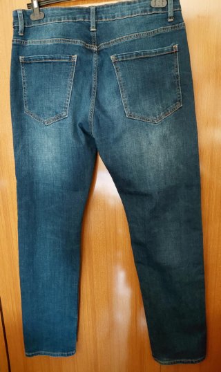 Jeans Uomo Gamba Dritta Blu