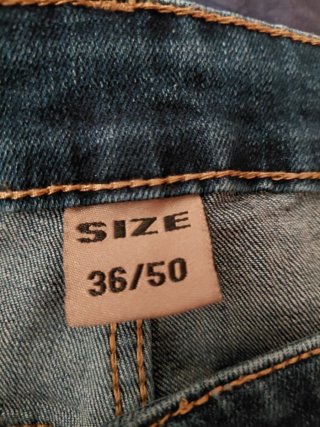 Jeans Uomo Gamba Dritta Blu