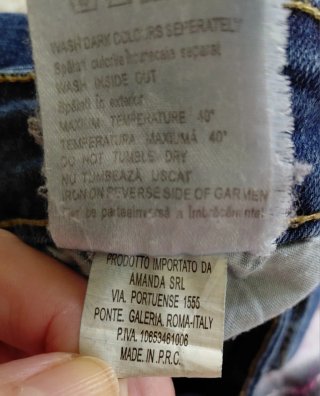 Jeans Uomo Gamba Dritta Blu