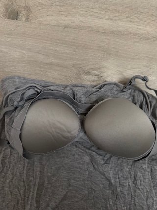 Vestido gris tirantes mujer