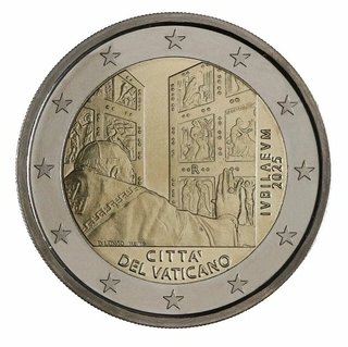 Vaticano 2 Euro Commemorativa 2025 Fdc Anno Santo