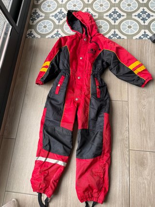 Mono de nieve 128cm rojo y negro