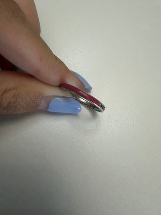 Anillo Pandora Corazones Morados Plata Talla 50