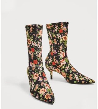 Botines elásticos Zara florales