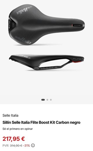Sillín Selle Italia Flite Boost Kit Carbonio 145