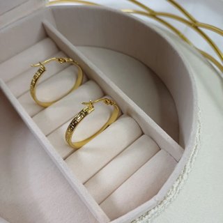 Aros Chapado Oro 18k Vintage Griego 3cm