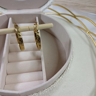 Aros Chapado Oro 18k Vintage Griego 3cm
