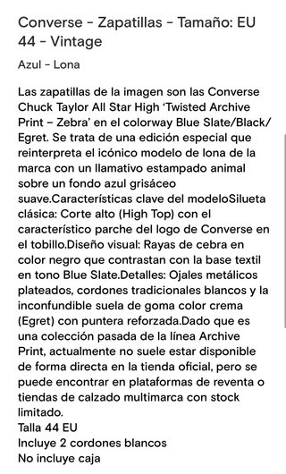 Converse All Star Talla 44