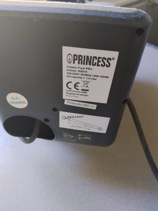 Freidora Princess de aceite 1,5l