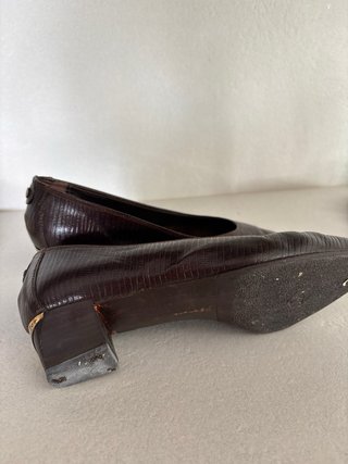 Zapatos de tacón marrones talla 37