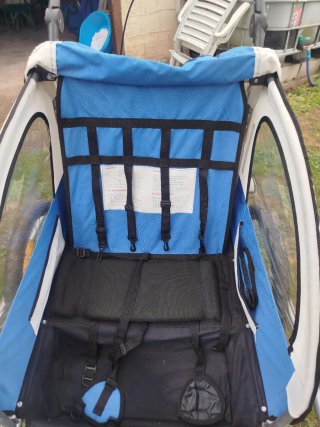 Carrito para 2 niños bici/caminar