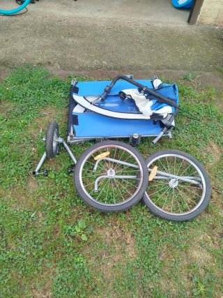Carrito para 2 niños bici/caminar