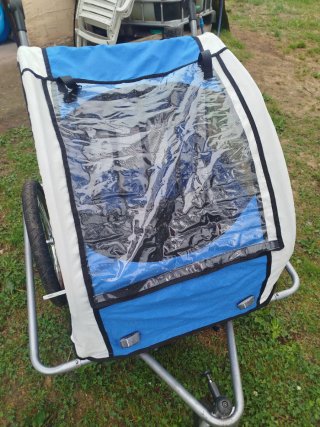 Carrito para 2 niños bici/caminar